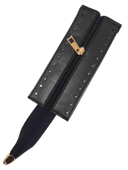 Çanta Aksesuar Siyah Renk 17 Cm Derili Fermuar