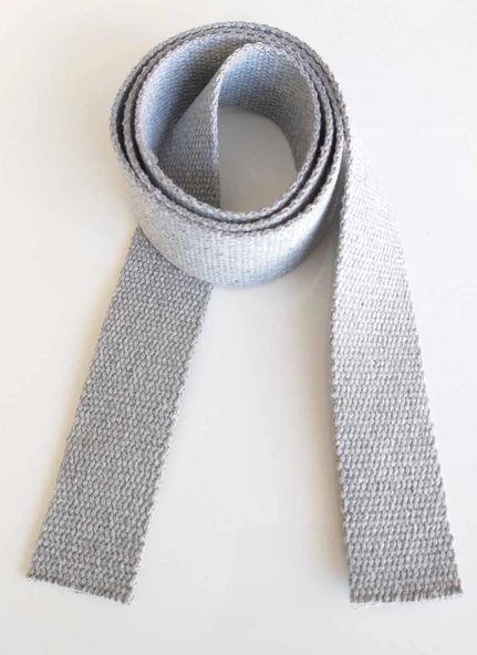 Çanta Aksesuar 4 Cm Pamuklu Kolon 1 Metre Açık Gri ürün görseli 1