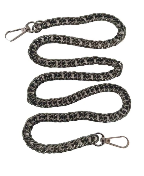 Çanta Aksesuar Çift Halkalı Füme Renk Çanta Zinciri Kancalı (120 Cm) ürün görseli 1