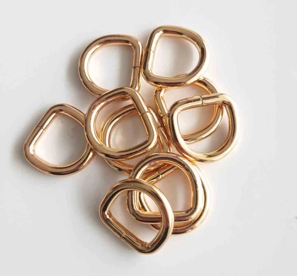 Çanta Aksesuar 10Lu Light Gold 2 Cm D Halka ürün görseli 1