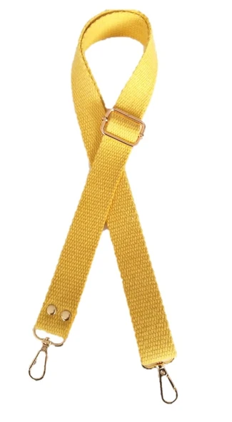 Çanta Aksesuar Pamuklu Kolon 120X3 Cm Sarı Light Gold Metalli