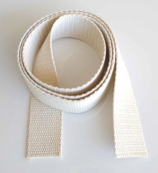 Çanta Aksesuar 4 Cm Pamuklu Kolon 1 Metre Krem Renk ürün görseli