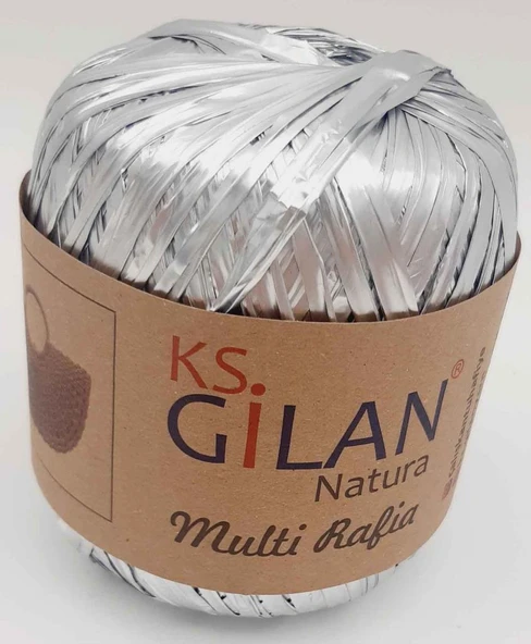 Çanta Aksesuar Parlak Rafya Gümüş Renk No:7