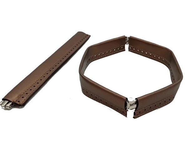 Çanta Aksesuar Bakır Renk Derili Metal Çanta Ağzı 24 Cm