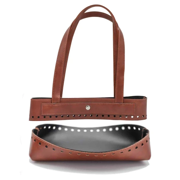 Çanta Aksesuar Suni Deri İkili Çanta Aparatı Taba Renk ürün görseli 1