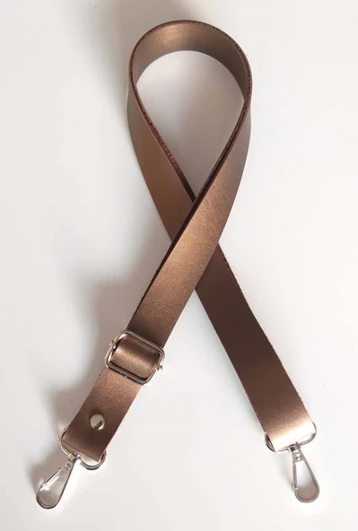 Çanta Aksesuar Tek Kat Suni Deri Ayarlı Çanta Sapı 120X2.4 Cm Bakır Renk