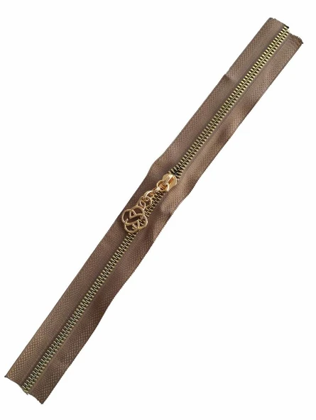 Çanta Aksesuar Başlıklı Fermuar 40 Cm Light Gold Metal Vizon