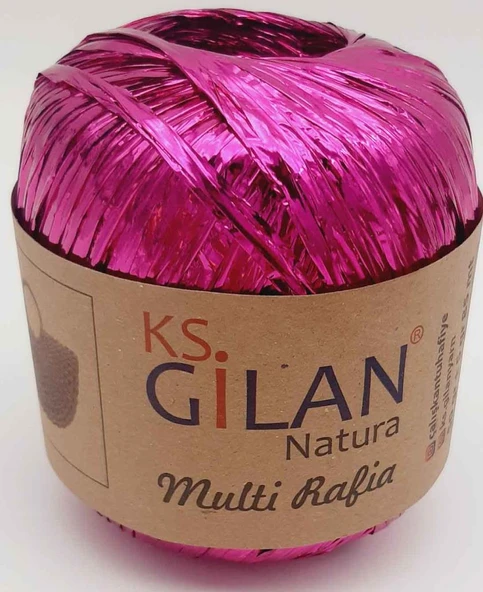 Çanta Aksesuar Parlak Rafya Fuşya Renk No:4 ürün görseli 1