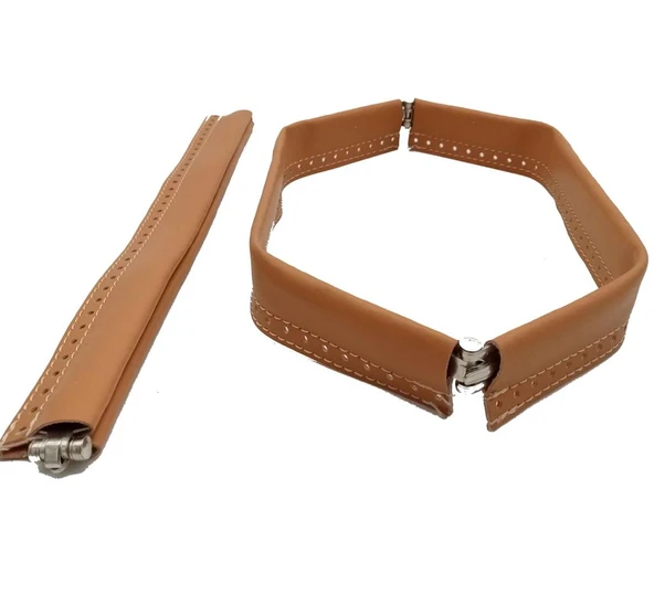 Çanta Aksesuar Hardal Renk Derili Metal Çanta Ağzı 30 Cm ürün görseli 1