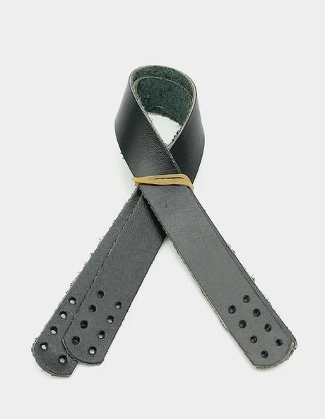 Çanta Aksesuar 35X2 Cm Gerçek Deri Çift Sap Siyah ürün görseli 1