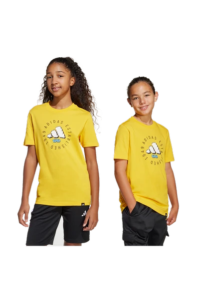 adidas Unisex Çocuk Sarı  T-Shirt J FUN TEE JI6688 - Resim 7