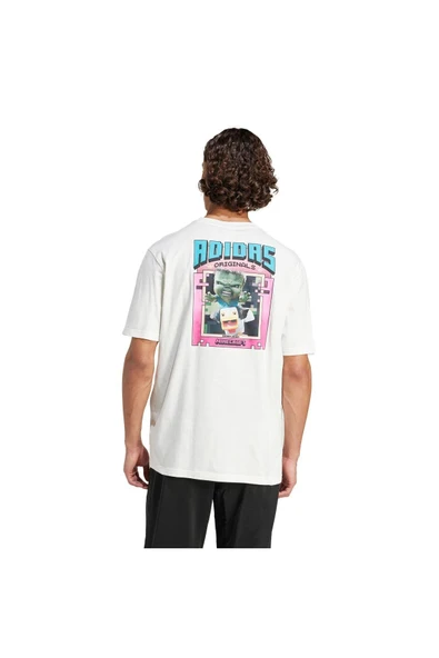 adidas Erkek  Beyaz  T-shirt TEE JZ9919 - Resim 2