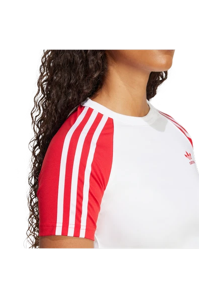 adidas Kadın  Beyaz  T-Shirt 3S SLIM TEE JD0835 - 4