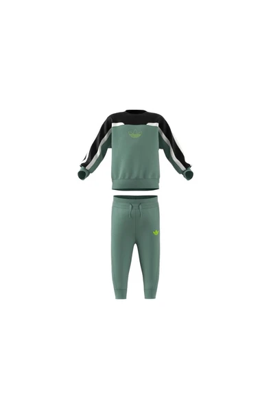 adidas Bebek Yeşil  Eşofman OV CREW SET JC7312 - 9