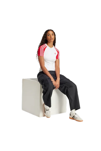 adidas Kadın  Beyaz  T-Shirt 3S SLIM TEE JD0835 - 3