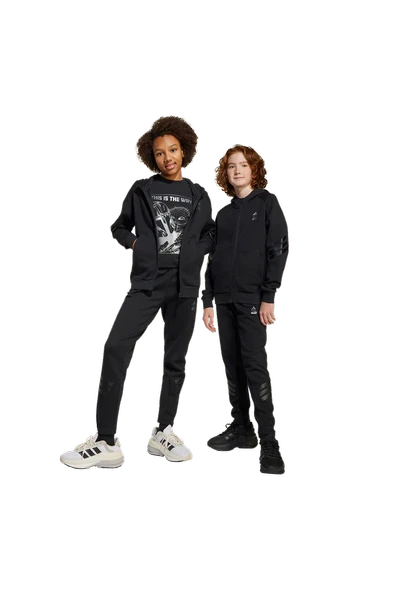 adidas Unisex Çocuk Siyah  Eşofman Altı J SW MNDO PNT JF3635 - Resim 7