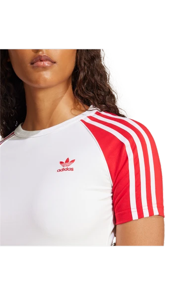 adidas Kadın  Beyaz  T-Shirt 3S SLIM TEE JD0835 - 5