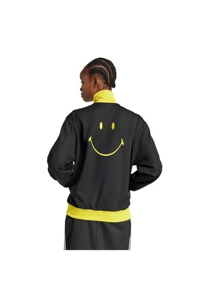 adidas Erkek Siyah  Ceket SMILEY TRACKTOP JD2736 - 3