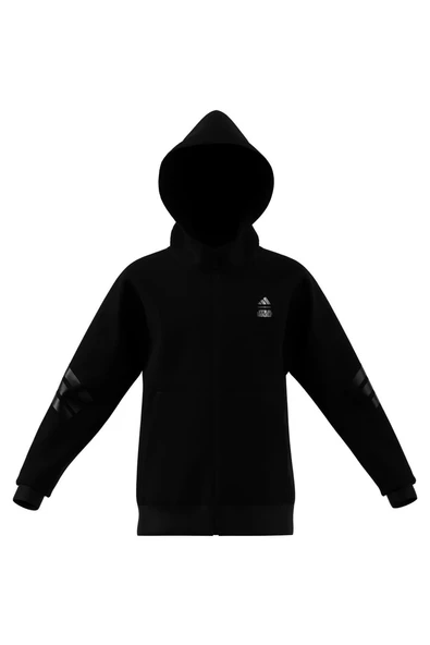 adidas Unisex Çocuk Siyah  Ceket J SW MNDO TT JF3634 - Resim 8