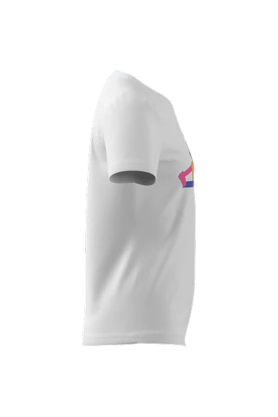 adidas Unisex Çocuk Beyaz  T-Shirt J T TEE JD4638 - Resim 9