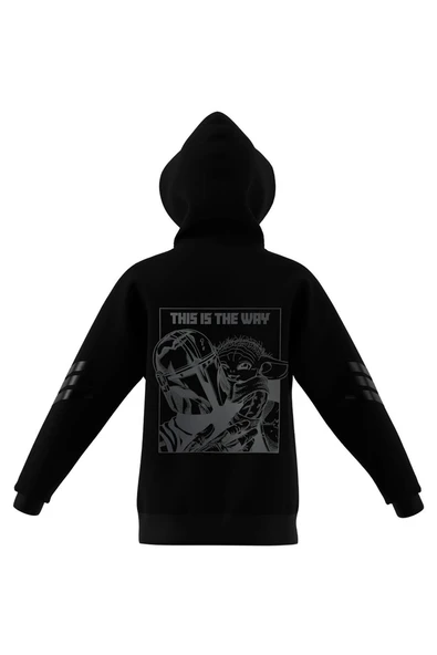 adidas Unisex Çocuk Siyah  Ceket J SW MNDO TT JF3634 - Resim 10