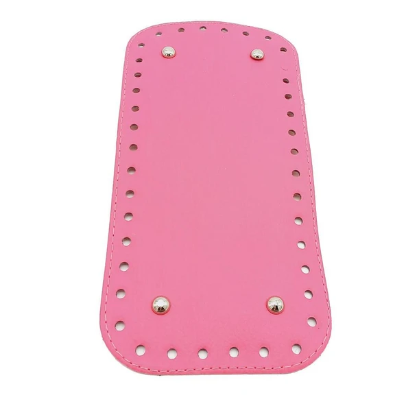 Çanta Aksesuar Suni Deri Fuşya Renk 25X12 cm Dikdörtgen Çanta Tabanı