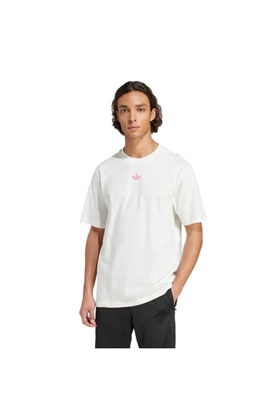 adidas Erkek  Beyaz  T-shirt TEE JZ9919 - Resim 5