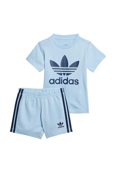 adidas Kadın  Mavi  Eşofman SHORT TEE SET JC6578