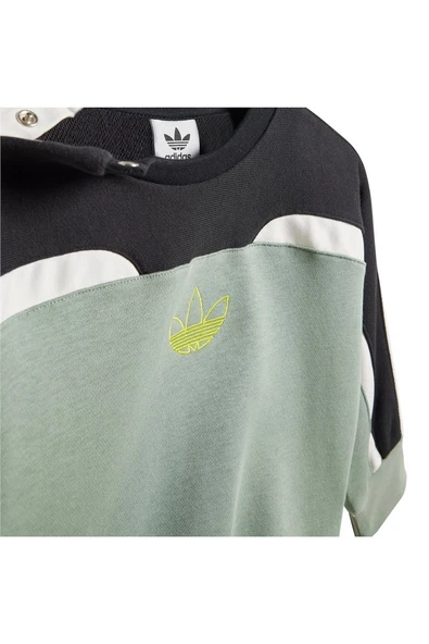 adidas Bebek Yeşil  Eşofman OV CREW SET JC7312 - 3
