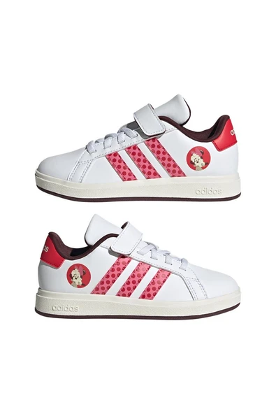adidas Unisex Çocuk Beyaz  Yürüyüş Ayakkabısı GRAND COURT MINNIE EL C IH6310 - Resim 9