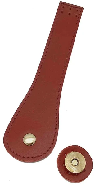 Çanta Aksesuar Gerçek Deri Armut Model Kapak Kırmızı Light Gold Metalli