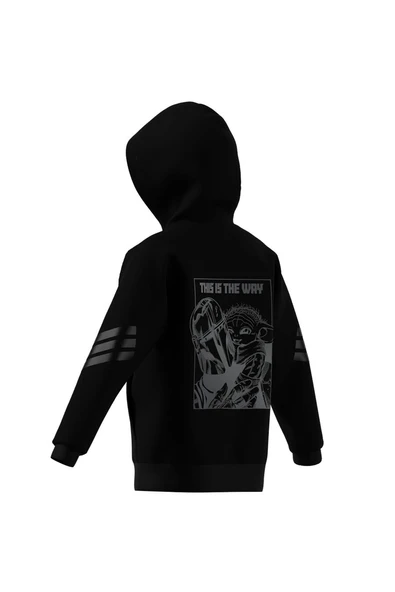 adidas Unisex Çocuk Siyah  Ceket J SW MNDO TT JF3634 - Resim 12