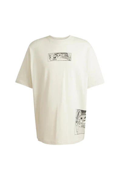 adidas Erkek  Bej  T-Shirt M SW TM T 2 JI5717