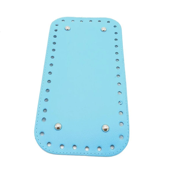 Çanta Aksesuar Suni Deri Turkuaz Renk 25X12 cm Dikdörtgen Çanta Tabanı