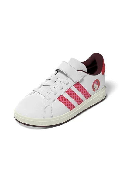 adidas Unisex Çocuk Beyaz  Yürüyüş Ayakkabısı GRAND COURT MINNIE EL C IH6310 - Resim 10