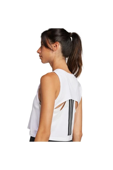 adidas Kadın Beyaz  Atlet BOXY TANK 3S JJ3496 - 4