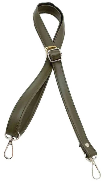 Çanta Aksesuar Haki Yeşili 125X2 Cm Çanta Sapı Sürgütlü Gümüş Metal ürün görseli 1