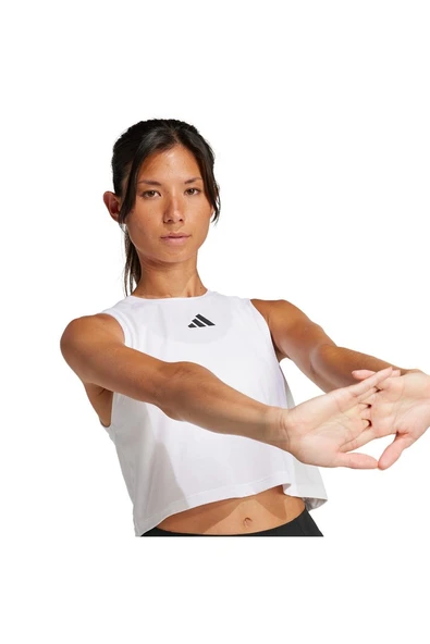 adidas Kadın Beyaz  Atlet BOXY TANK 3S JJ3496 - 3
