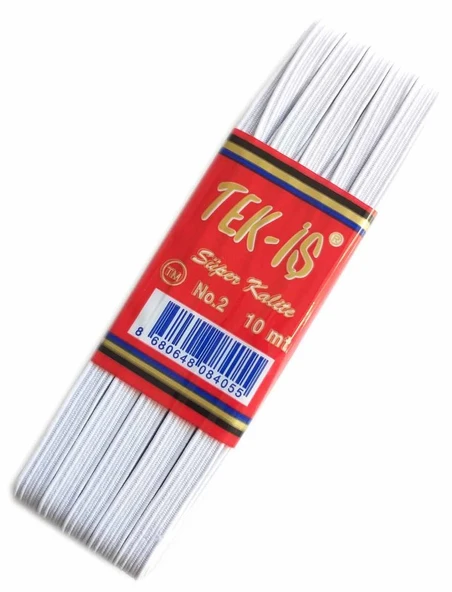 Çanta Aksesuar Lastik Beyaz Yassı No:2