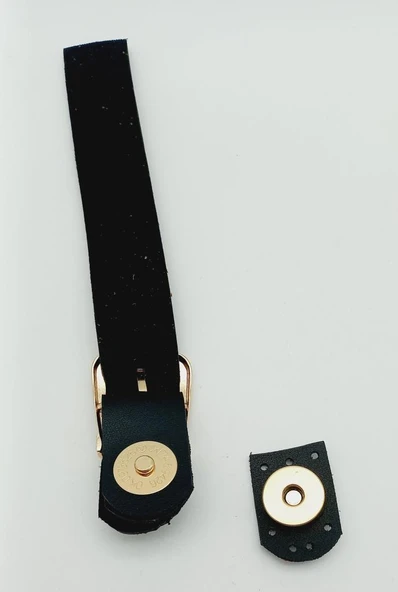 Çanta Aksesuar Tek Kat 18 Cm Suni Deri Lacivert Kapak Gümüş Metal - 2