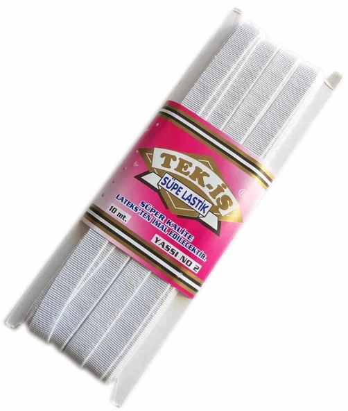 Çanta Aksesuar Lastik Süpe Beyaz Yassı No:2