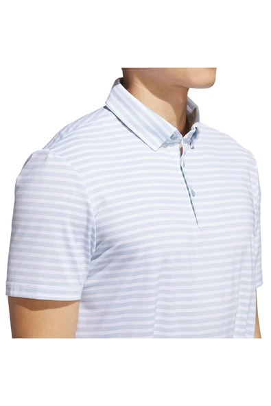 adidas Erkek Mavi  Polo T-Shirt ULT STRIPE POLO JP0475 - Resim 4