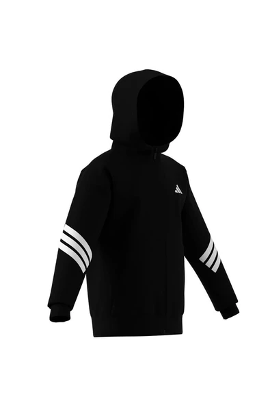 adidas Unisex Çocuk  Siyah  Ceket J FI 3S FZ HD JJ4801 - Resim 10