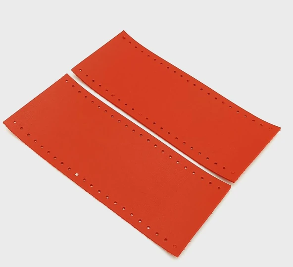 Çanta Aksesuar Suni Deri Tutma Sapı Kırmızı Simit Sap 17x7.5 Cm