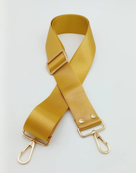 Çanta Aksesuar Polyester Kolon 120X4 Cm Hardal Light Gold Metalli ürün görseli 1