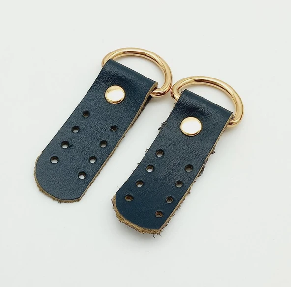 Çanta Aksesuar Gerçek Deri Lacivert Sapucu (Böce) Light Gold Metalli ürün görseli 1