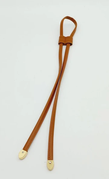 Çanta Aksesuar Açık Taba Suni Deri Dikişli Büzgü Light Gold Metalli ürün görseli 1