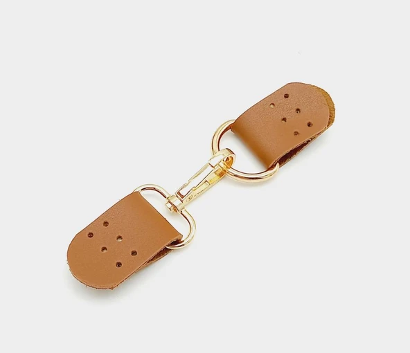 Çanta Aksesuar Tek Kat Suni Deri Taba Kancalı Böce Kilit Light Gold Metalli