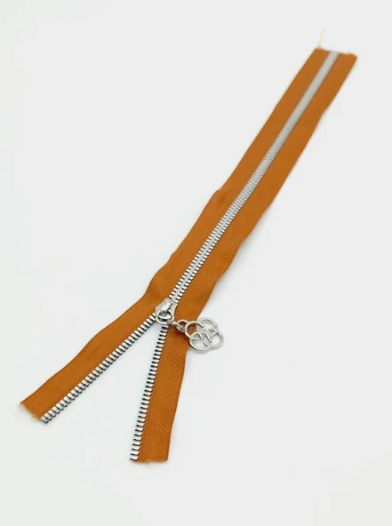 Çanta Aksesuar Başlıklı Fermuar 30 Cm Gümüş Metal Taba