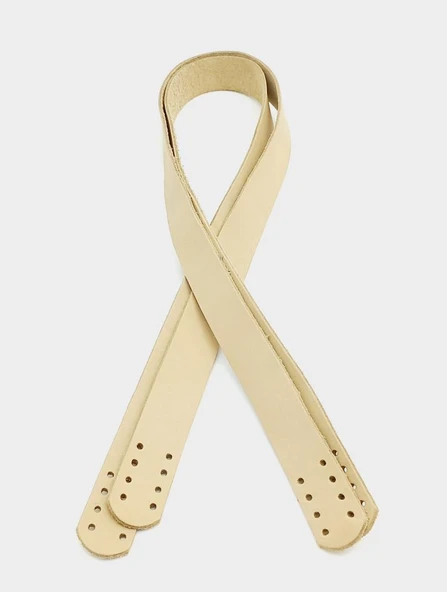 Çanta Aksesuar Ham Doğal Renk Gerçek Deri 70X2.3 Cm Çift Sap ürün görseli 1